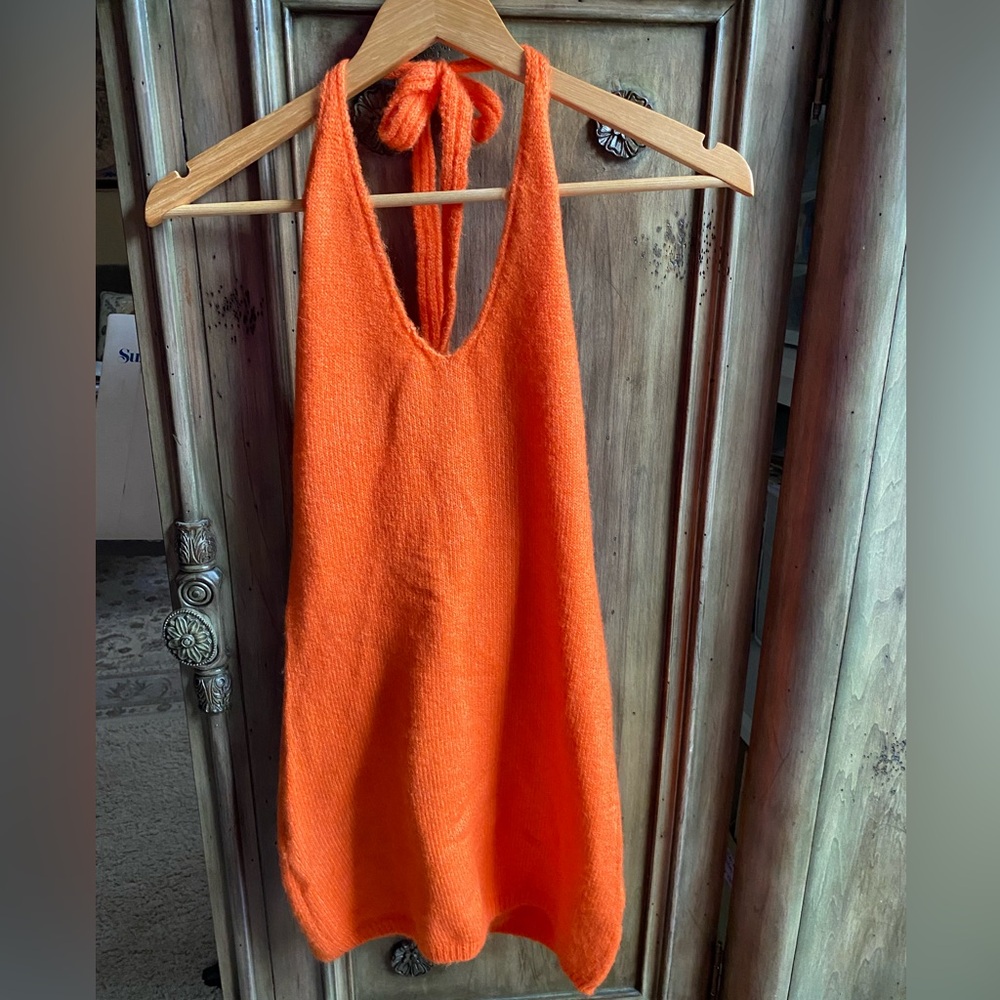 Princess Polly Orange Halter Dress